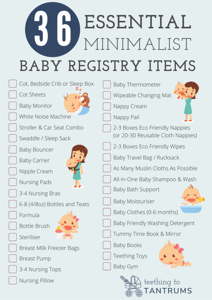Minimalist Baby Registry Checklist Infographic