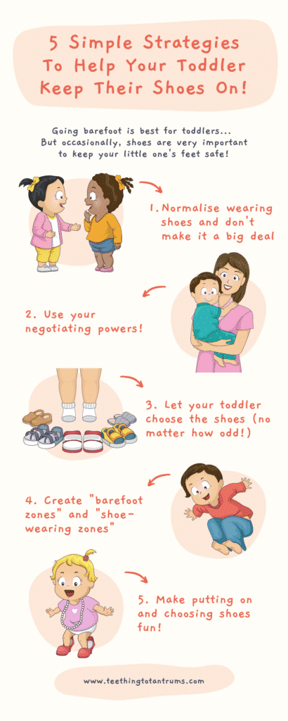 5 Tricks To Help A Toddler Keep Their Shoes On: my toddler won't wear shoes