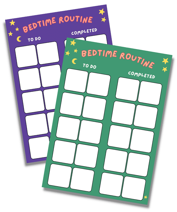 Free Printable Bedtime Routine Chart For Kids Blank
