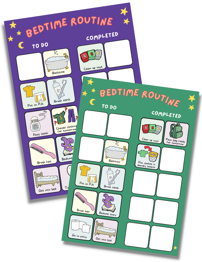 Free Printable Bedtime Routine Chart For Kids - why do toddlers get hyper before bed