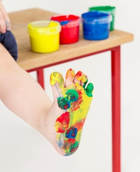 Toddler Painting Ideas Foot Painting