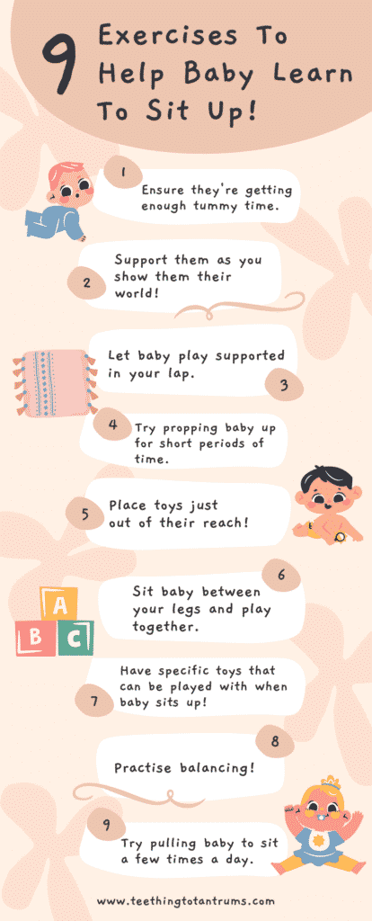 9 Exercises To Teach Baby To Sit Up Independently