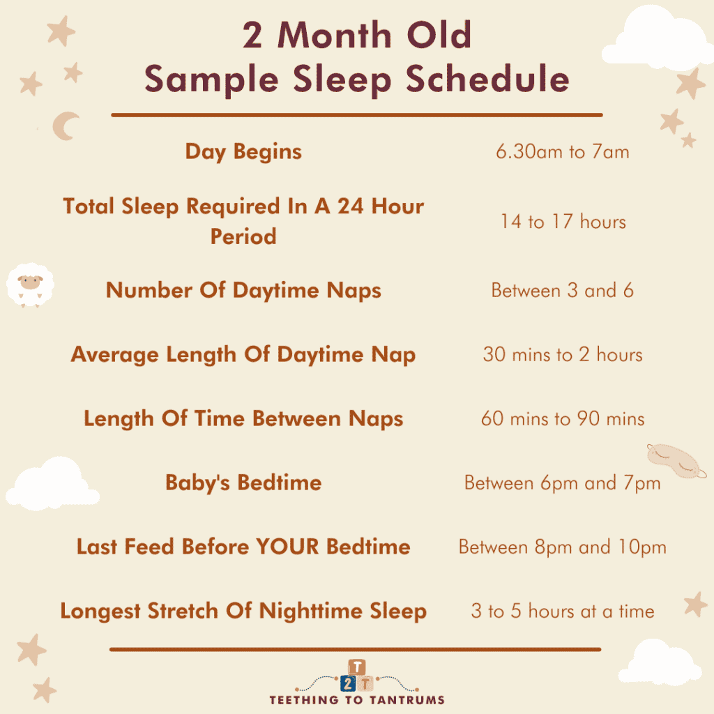 2 Month Sleep Schedule Sample