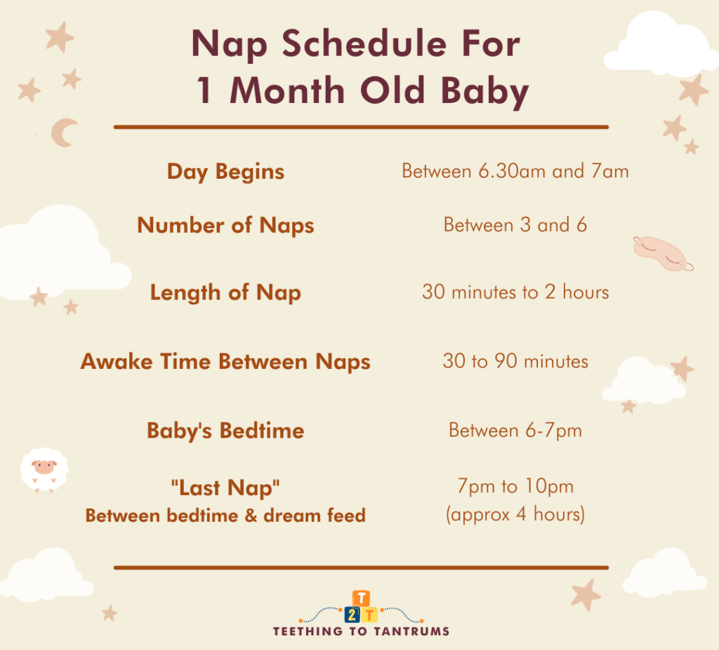 Nap Schedule For 1 Month Old Baby