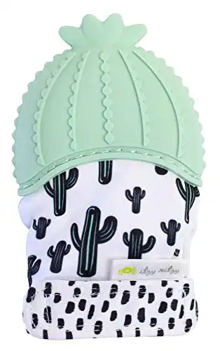 Itzy Ritzy Silicone Teething Mitt with Adjustable Strap: Machine Washable