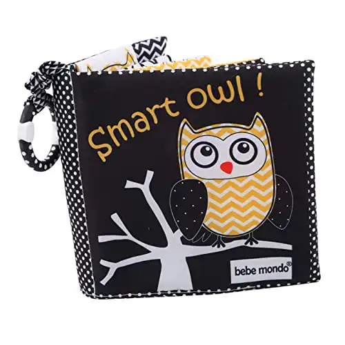 Smart Owl Peek-A-Boo Cloth Stroller Book For 0-6 Month Old Babies