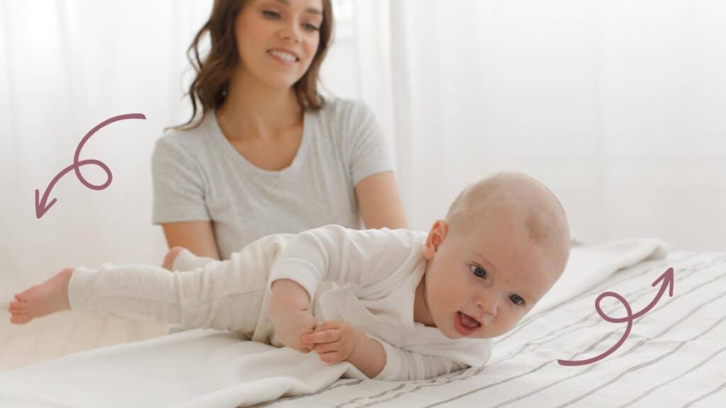 Baby Rolling Over on Bed