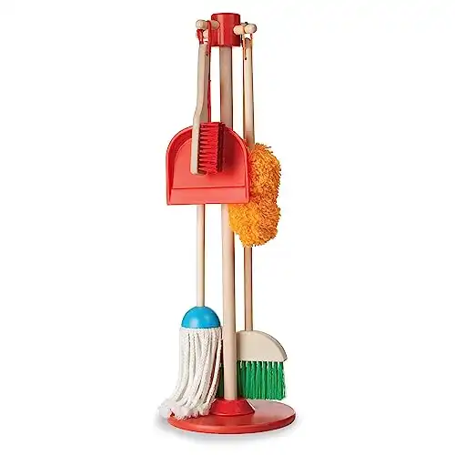 Melissa & Doug Let’s Play House Dust! Sweep! Mop! 6 Piece Pretend Play Set