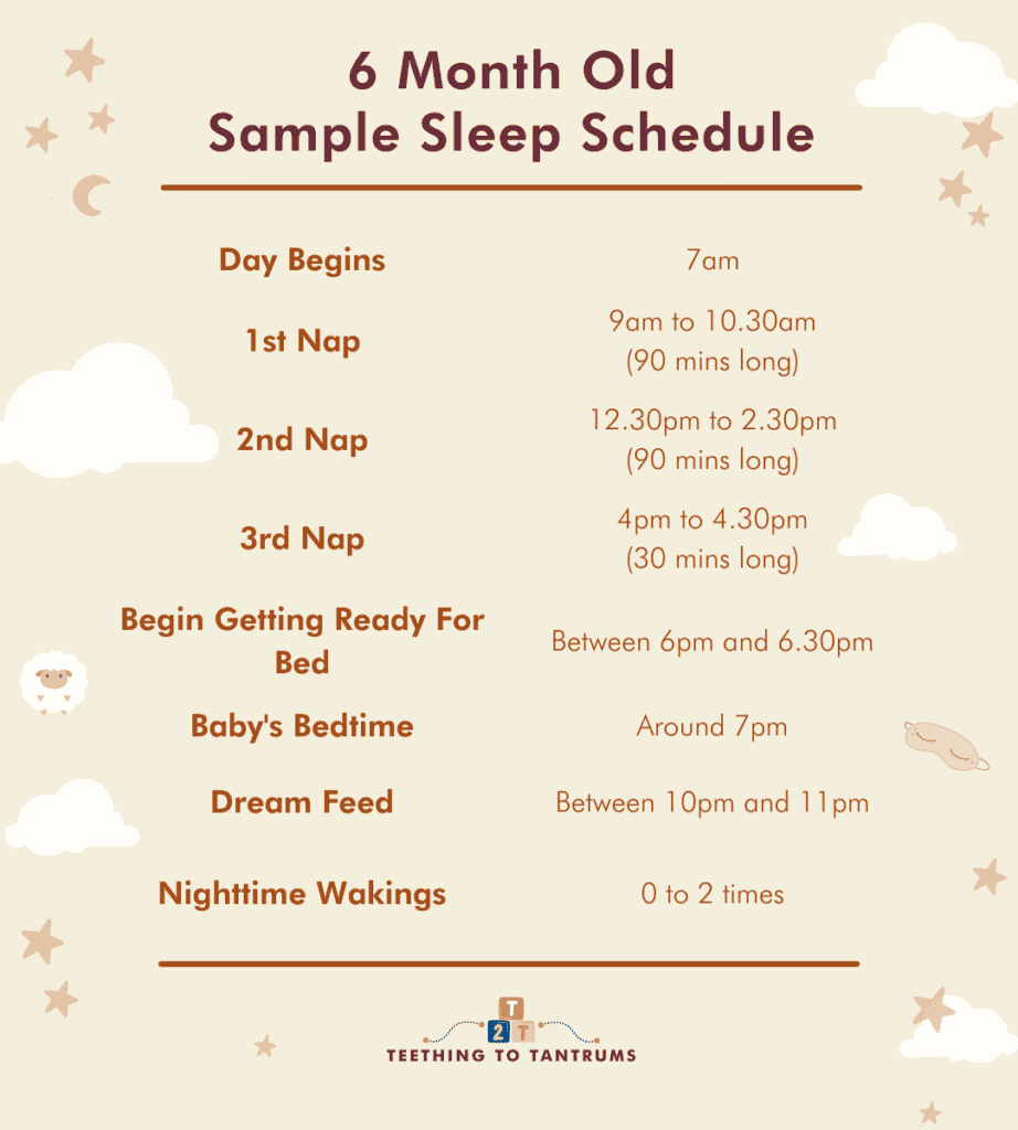 6 month old sleep schedule with 3 daytime naps